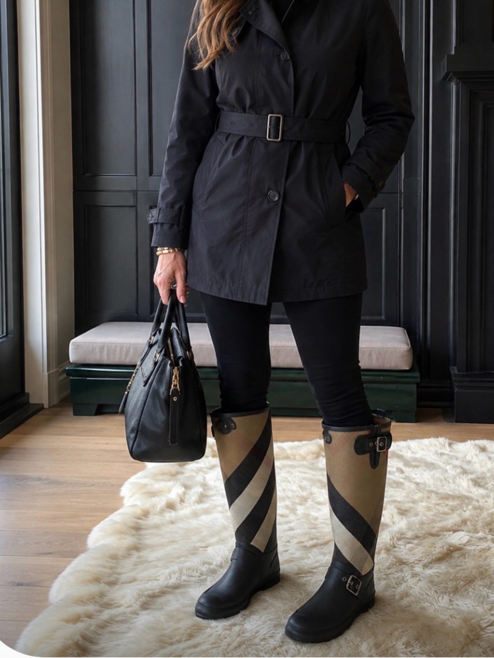 Burberry Plaid Rain Boots (original $750)